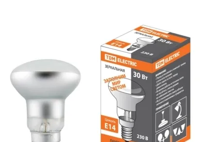 Лампа накаливания TDM Electric Е14 30W зеркальная SQ0332-0025