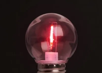 Лампа светодиодная Feron E27 2W красный прозрачная LB-383 48933