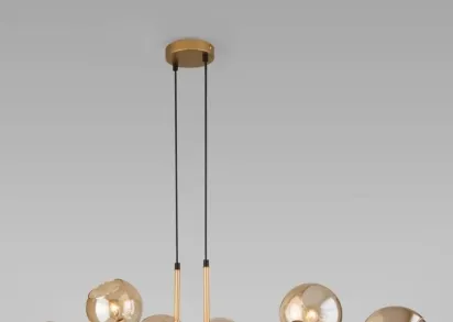 Подвесная люстра Eurosvet Roger 70113/8 янтарный