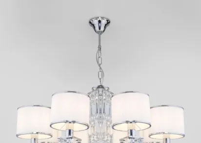 Подвесная люстра Eurosvet Zaffiro 10099/8 хром/прозрачный хрусталь Strotskis