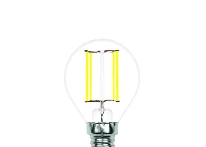 Лампа светодиодная филаментная Volpe E14 4W 4000K прозрачная LED-G45-4W/4000K/E14/CL/SLF UL-00008313