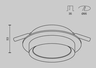 Встраиваемый светильник Maytoni Hoop DL086-GX53-RD-WB