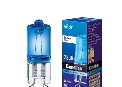Лампа галогенная Camelion G9 40W COOL 3500K 11467