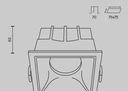 Встраиваемый светильник Maytoni Alfa LED DL043-01-15W3K-SQ-WB