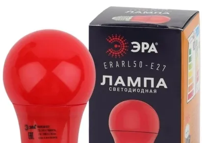 Лампа светодиодная ЭРА E27 3W 3000K красная ERARL50-E27 Б0049580
