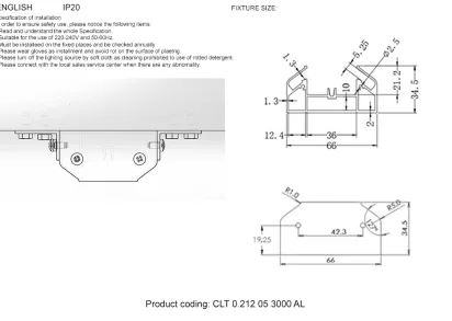Профиль-адаптер в натяжной потолок Crystal Lux CLT 0.212 05 3000 AL