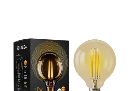 Лампа светодиодная филаментная Voltega E27 6W 2800K золотая VG10-G95GE27warm6W 7084