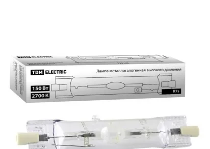 Лампа металлогалогенная TDM Electric Rх7s 150W 2700K прозрачная SQ0325-0013