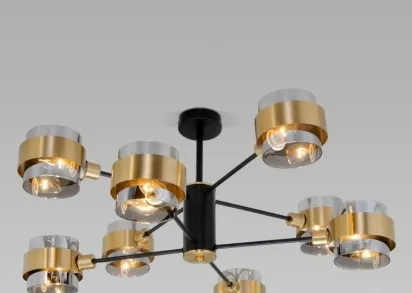 Потолочная люстра Eurosvet Arcada 70127/8 черный/дымчатый