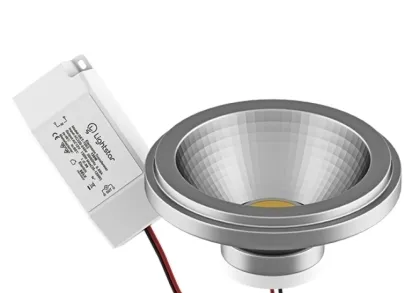 Лампа светодиодная Lightstar LED AR111 12W 3000K полусфера никель 932102