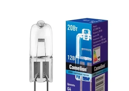 Лампа галогенная Camelion JC 20W G4 3000K 1955