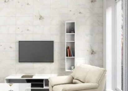 Плитка Оникс панно бабочка салатный 50х50