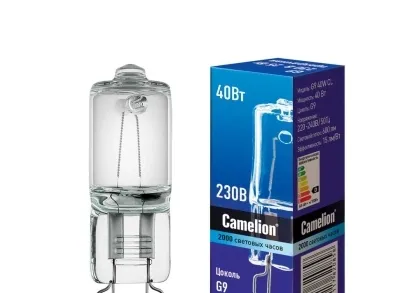 Лампа галогенная Camelion G9 40W CL 3000K 5553