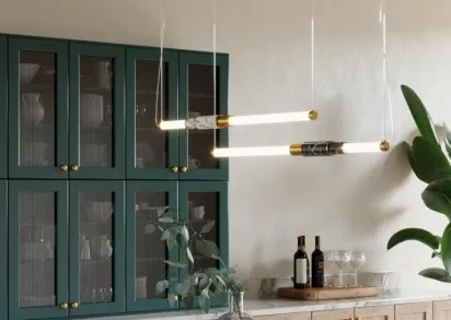 Подвесной светодиодный светильник Odeon Light Midcent Marmi 4359/14L