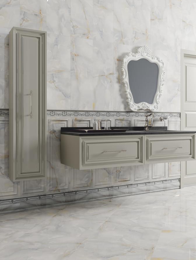 Плитка NC Royal Cornice Saturato Gold Rettificato 30x90