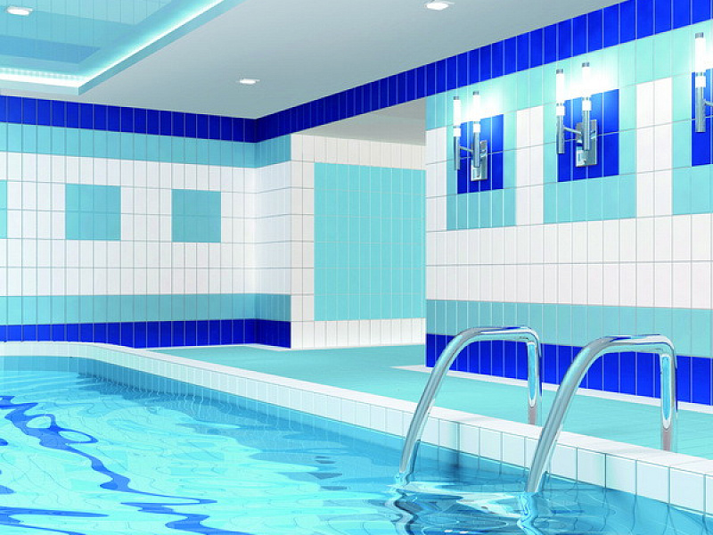 Плитка Атланта голубой матовая 125х250