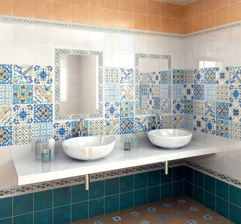 Плитка STG/A486/1146H Вставка Капри майолика 9,8х9,8